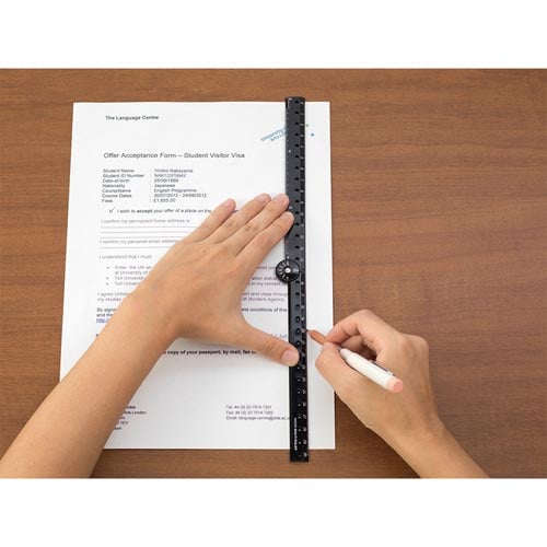 マルチ定規<30cm> 黒