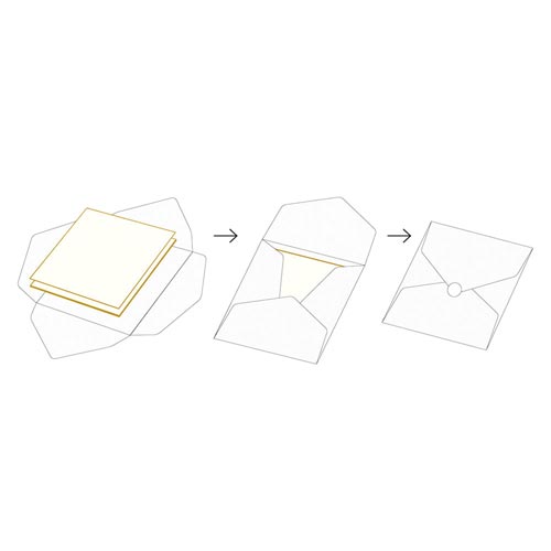 カラー色紙包み 透明