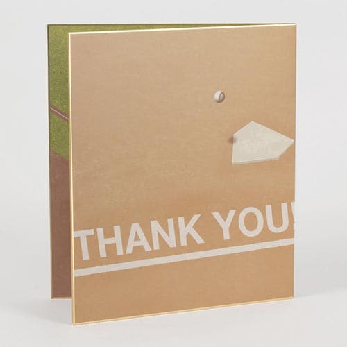 カラー色紙 二つ折り 野球場柄