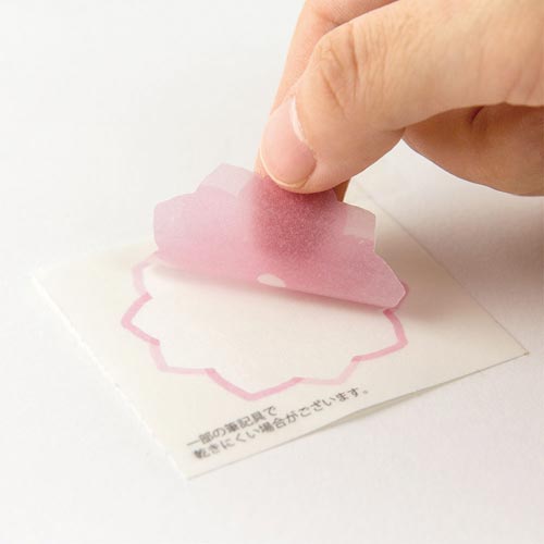 カラー色紙 シール付 半透明 花柄