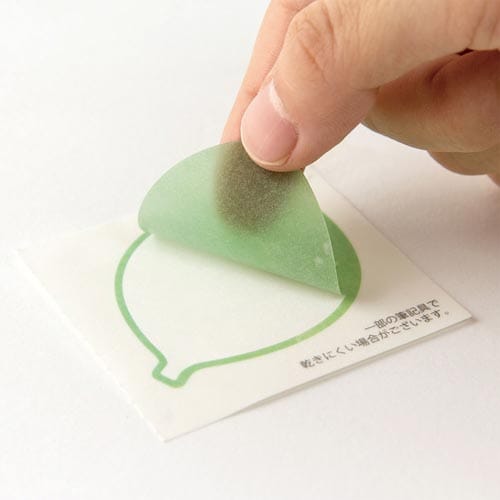 カラー色紙 シール付 半透明 葉っぱ柄