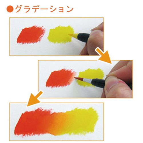 筆ペン 水彩毛筆「彩」紺色 CA200−20
