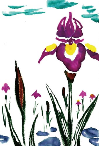 筆ペン水彩毛筆「彩」牡丹色CA200−17