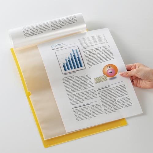 クリヤーブック 2つ折り 5P キミドリ