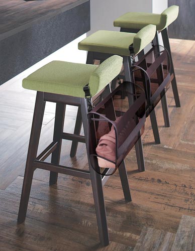 背もたれ用荷物入れ メッシュ ブラック