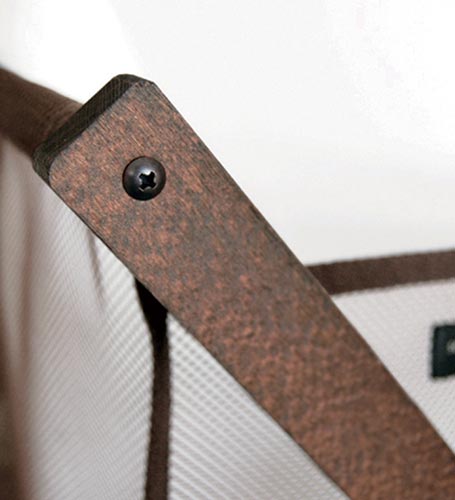 サイドワゴン 木枠 メッシュ ブラウン