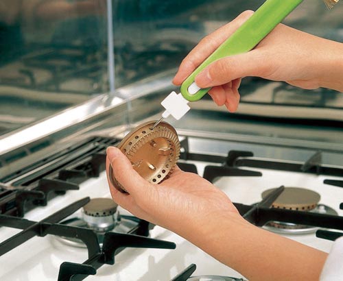 ガスレンジブラシ グリーン