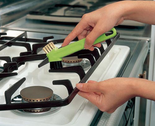ガスレンジブラシ グリーン