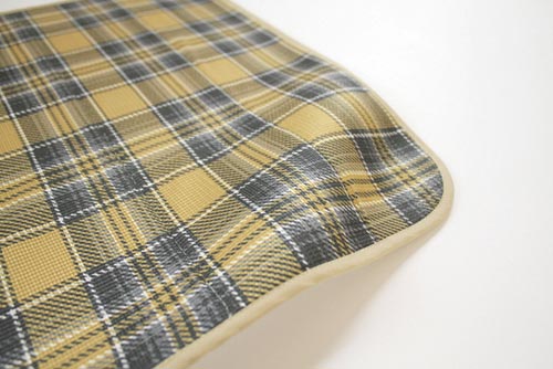 パリーパリー 吸水バスマット チェック イエロー