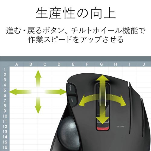 トラックボールマウス M−XT3DRBK 無線