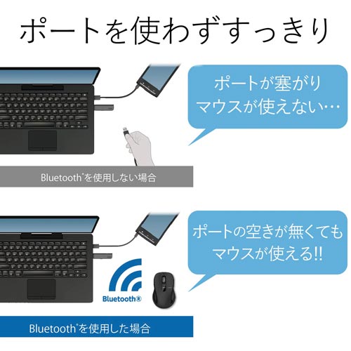 BlueLED Bluetoothマウス ブラック
