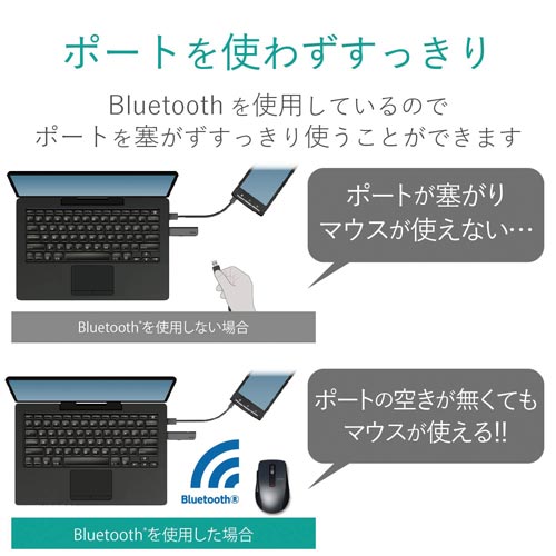 BlueLED Bluetoothマウス ブラック