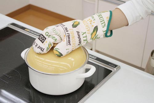 キッチンファブリックベジタブルロングミトン コーン