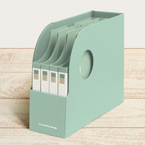 ダンボックス A4横 背幅100mm グリーン