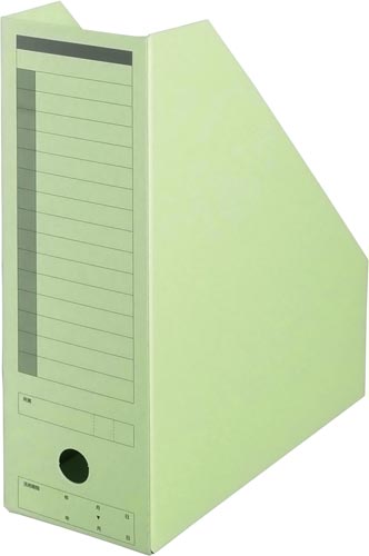 ボックスファイルA4縦背幅100mmグリーン×5