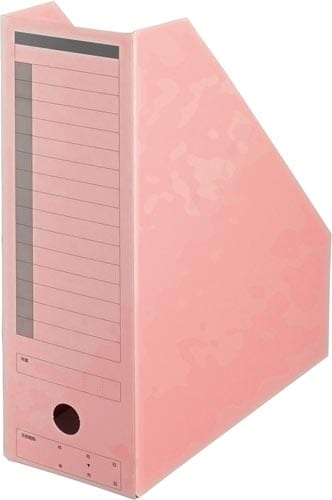 ボックスファイルA4縦背幅100mmピンク×5