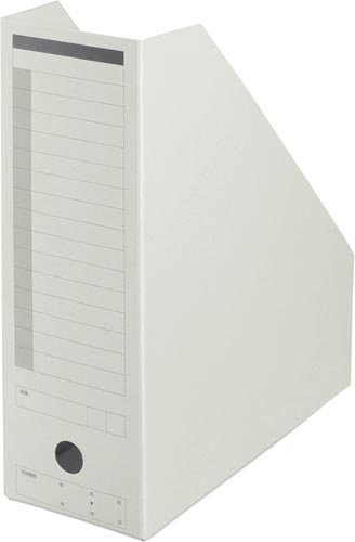 ボックスファイルA4縦背幅100mmグレー×5