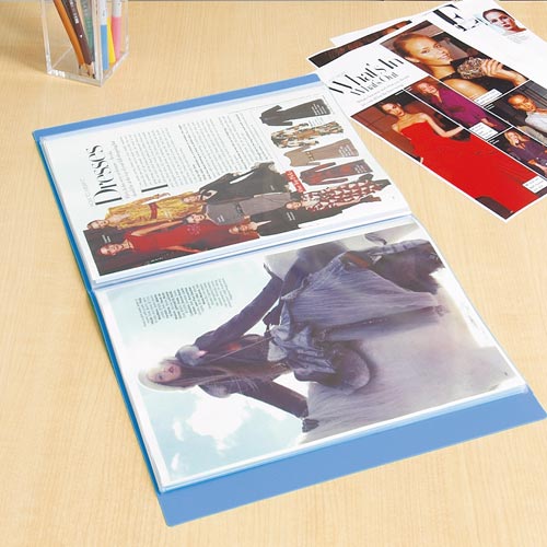 クリアーファイルエコノミー10PA4縦ブルー×5