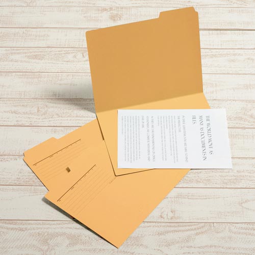 カットフォルダー 3山A4横 イエロー×10