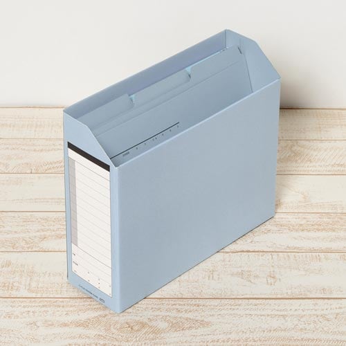 カットフォルダー 3山A4横 ブルー×10