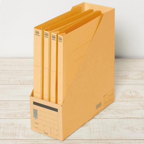 ボックスファイルA4縦背幅100mmイエロー×5