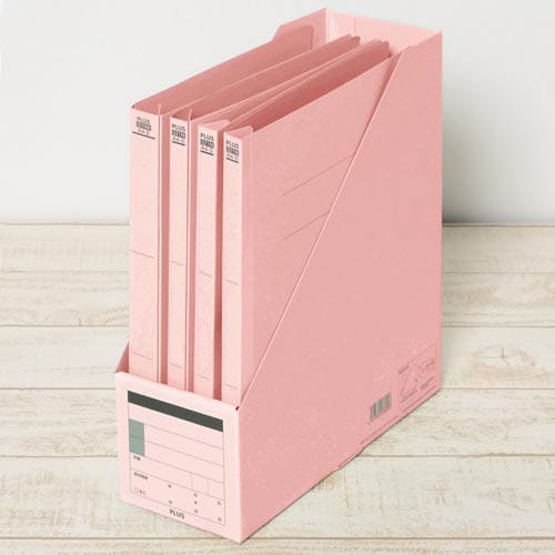 ボックスファイルA4縦背幅100mmピンク×5