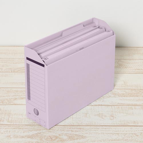 ボックスFA4横背幅100mmバイオレット×5