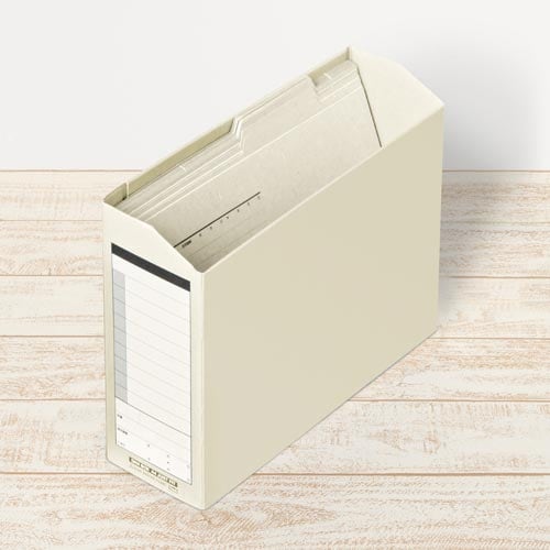 ダンボックス A4横 背幅100mm ライトグレー