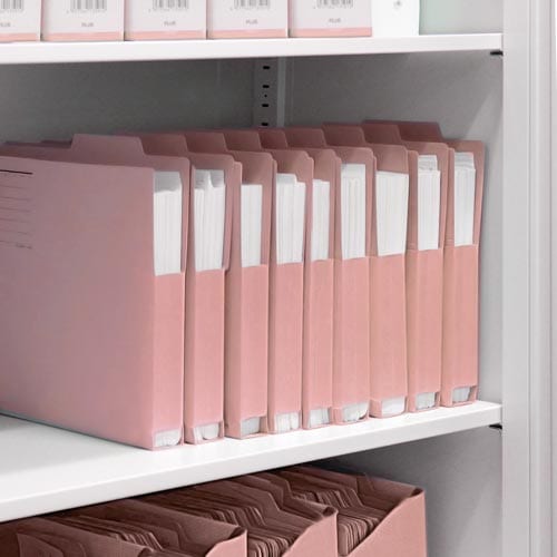 持ち出しフォルダーA4横 ピンク×10