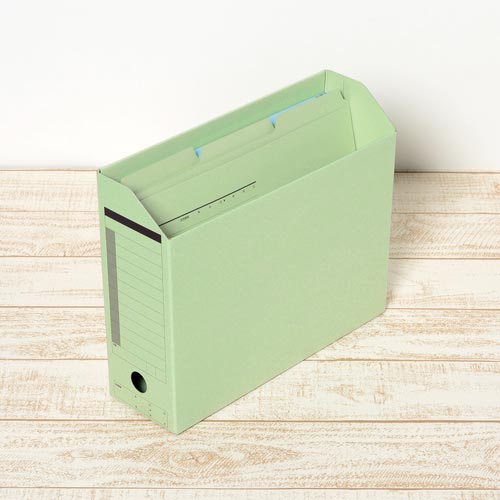 カットフォルダー 3山A4横 グリーン×10