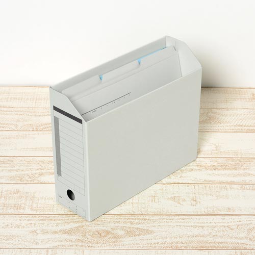 カットフォルダー 3山A4横 グレー×10