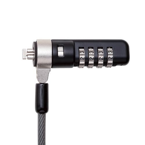 ダイヤル錠セキュリティワイヤー 首振り90度