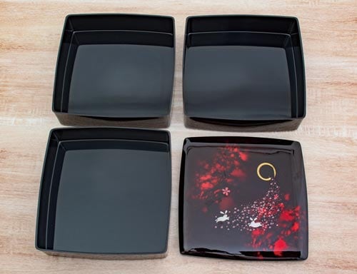 三段重 べっ甲桜うさぎ