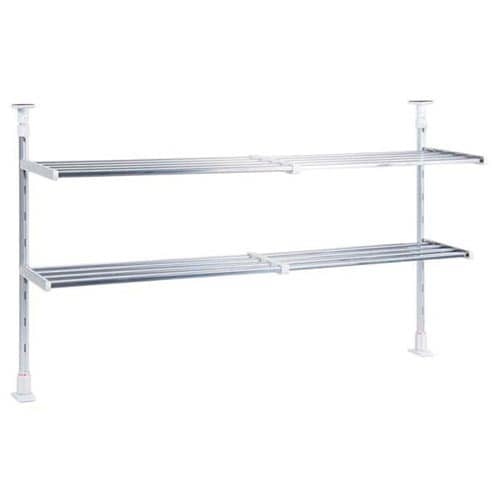 伸縮つっぱり棚2段 幅50から90cm