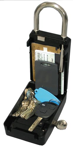 緊急開錠キー付 2WAYキーストック ブラック