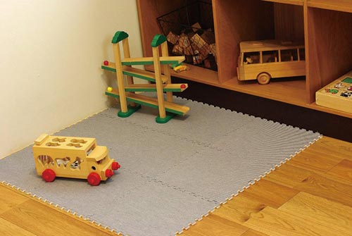 デニム柄 ジョイントマット 9枚セット グレー