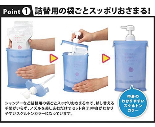 スリムna詰め替え用お手軽ポンプ ピンク