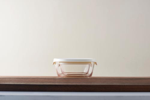 耐熱ガラス製保存容器3個セット ホワイト