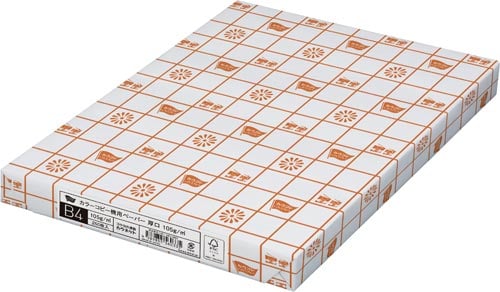 カラーコピー機用ペーパー105g B4 1−4箱