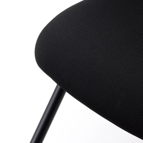 フランチェアクロスタイプ黒脚背カバー無座ブラック