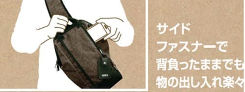 ボディバッグ (デニムブラウン)