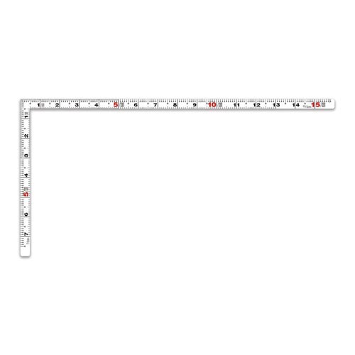 曲尺平ぴた ホワイト 50cm/1尺5寸 併用目盛