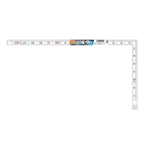 曲尺平ぴた ホワイト 1尺5寸/50cm 併用目盛