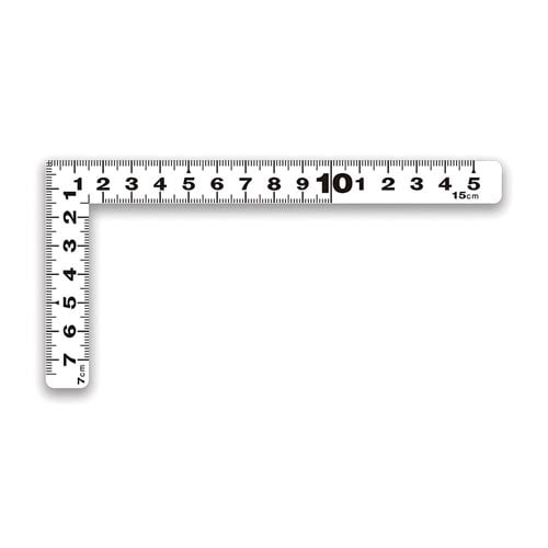 曲尺平ぴた ホワイト 5寸/15cm 併用目盛