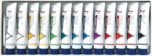 アクリルガッシュ 12色セット 白2本入