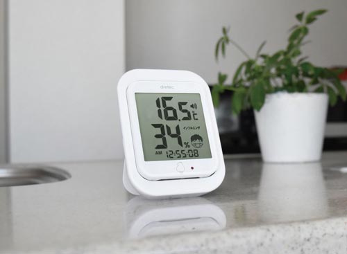 デジタル温湿度計ルーモ ホワイト×3