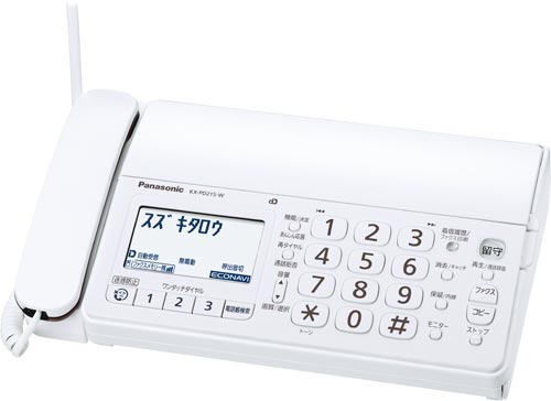 普通紙FAX KX−PD215DW−W 子機2台