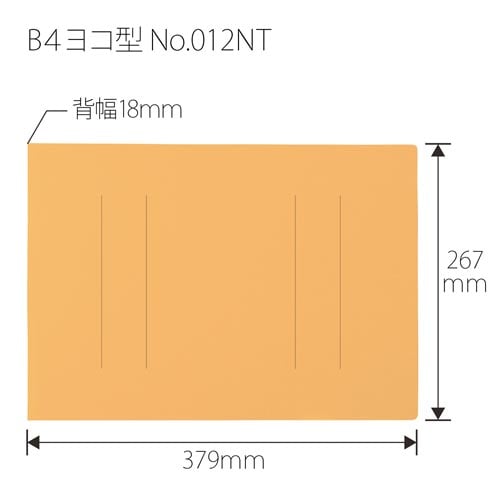 フラットファイルB4E縦罫線タイプ イエロー