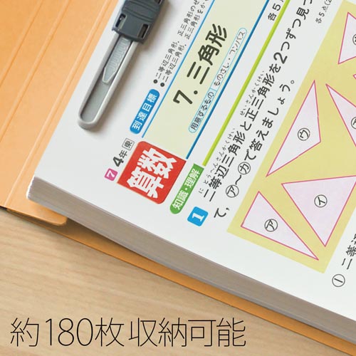 フラットファイルB4E縦罫線タイプ イエロー