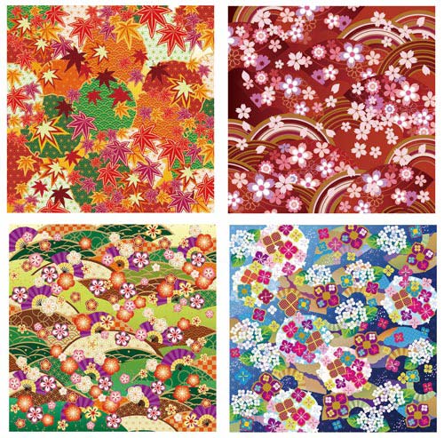 折り紙和紙千代紙日本の四季15cm4柄28枚入×8